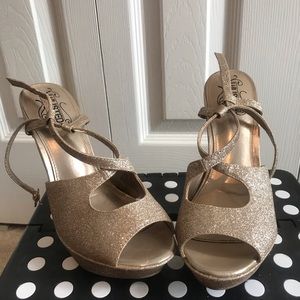 Light Gold Sparkly Heels